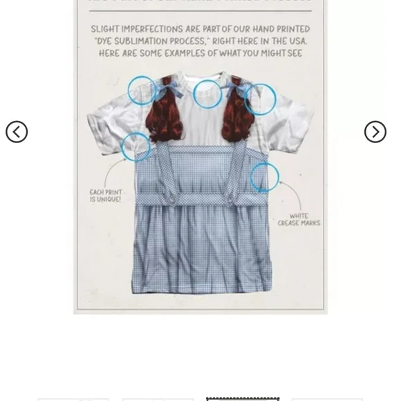 NWT Wizard Of Oz Dorothy T-shirt Costume - Picture 5 of 7